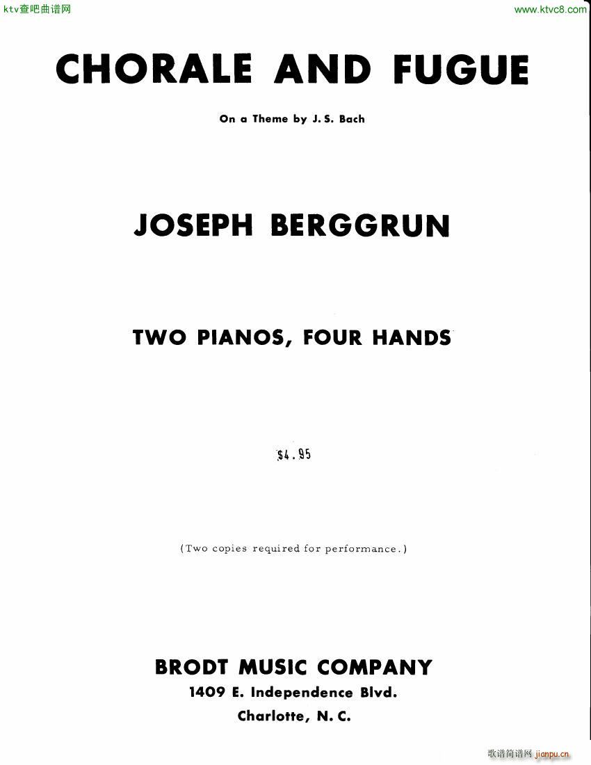 Berggrun Chorale and Fugue Theme by JS Bach()1