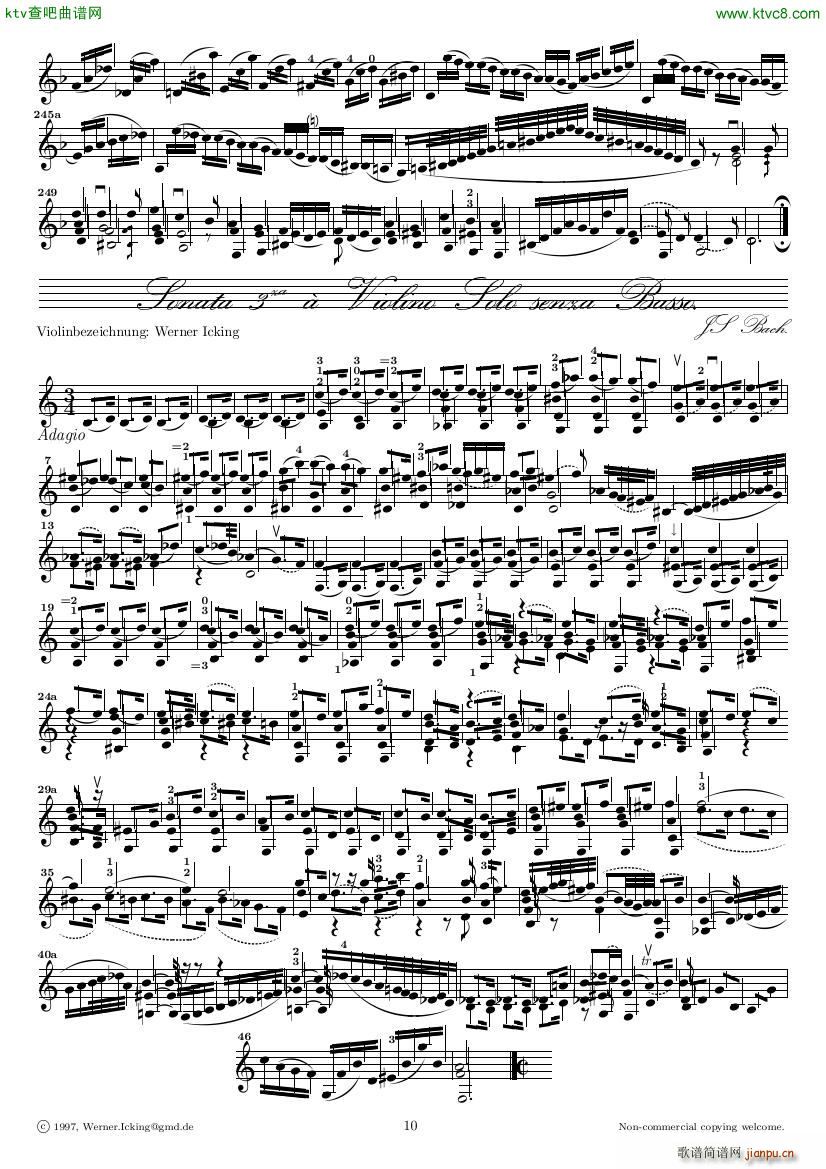 Bach JS BWV 1005 Sonata for Solo Violin in C()10