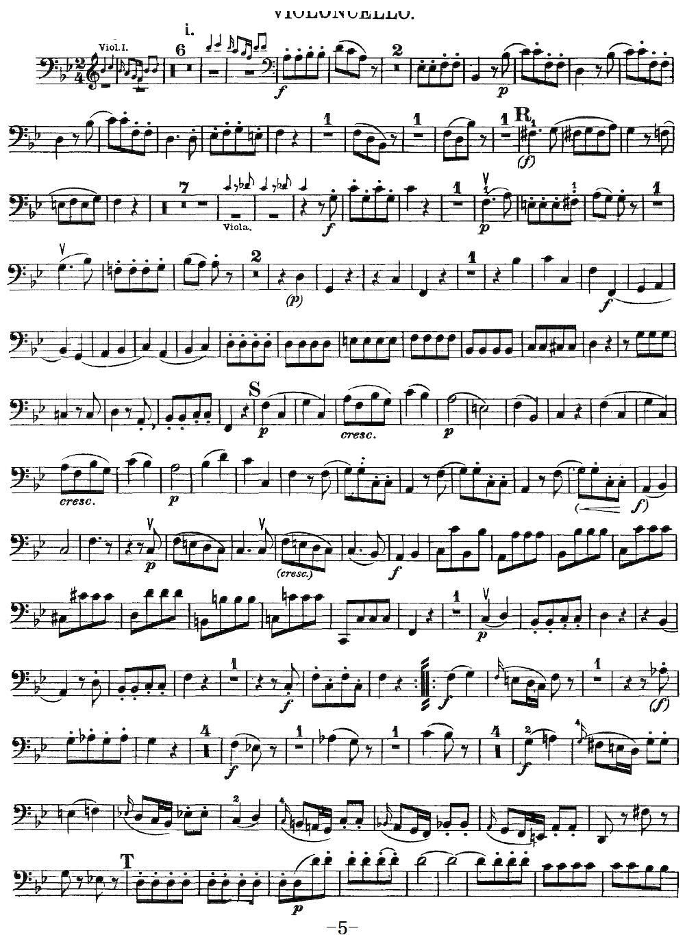 Mozart Quartet No 17 in Bb Major K 458 Cello(ʮּ)5