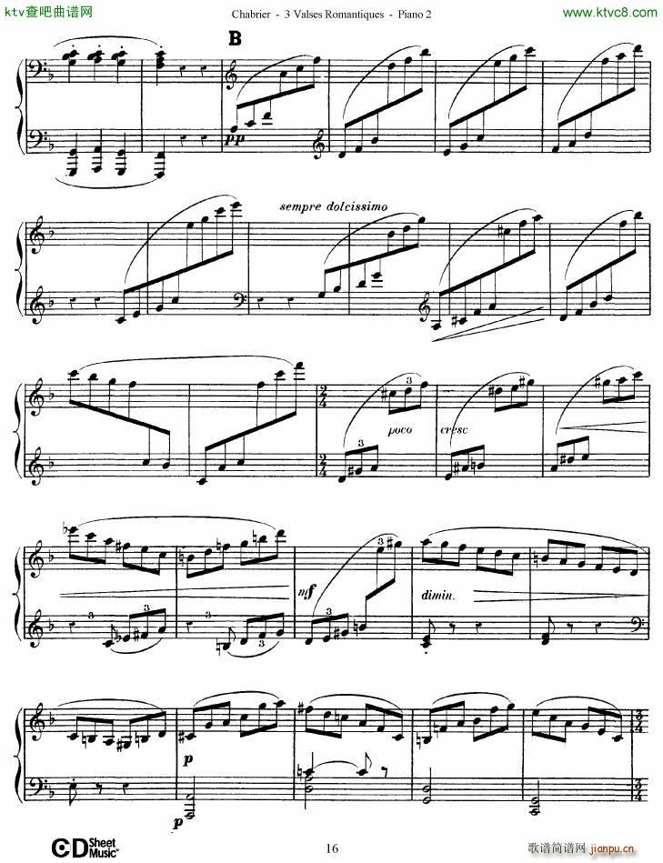 Chabrier 3 Valses Romantiques Piano 2()16
