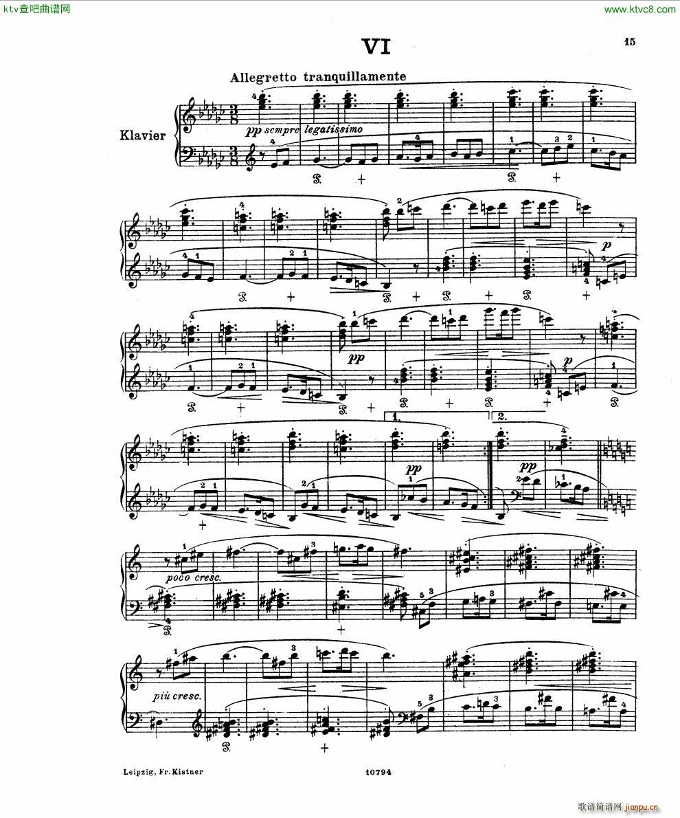 Fuchs Robert Improvisation pour clavier op 11()13