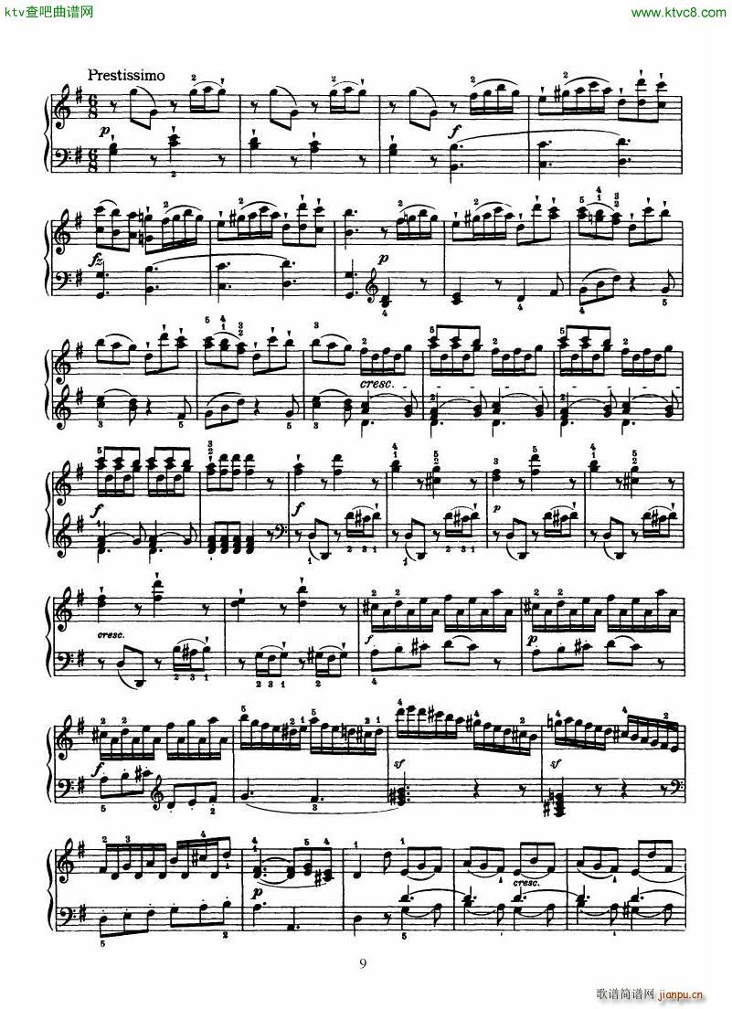 Haydn Piano Sonata No 39 In G()9