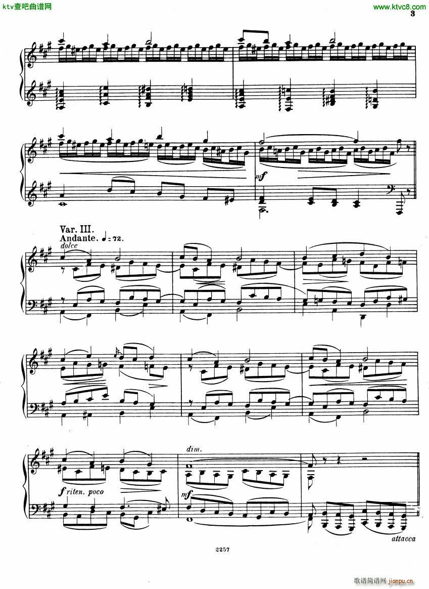 Glazunov Theme et Variations Op 72()3
