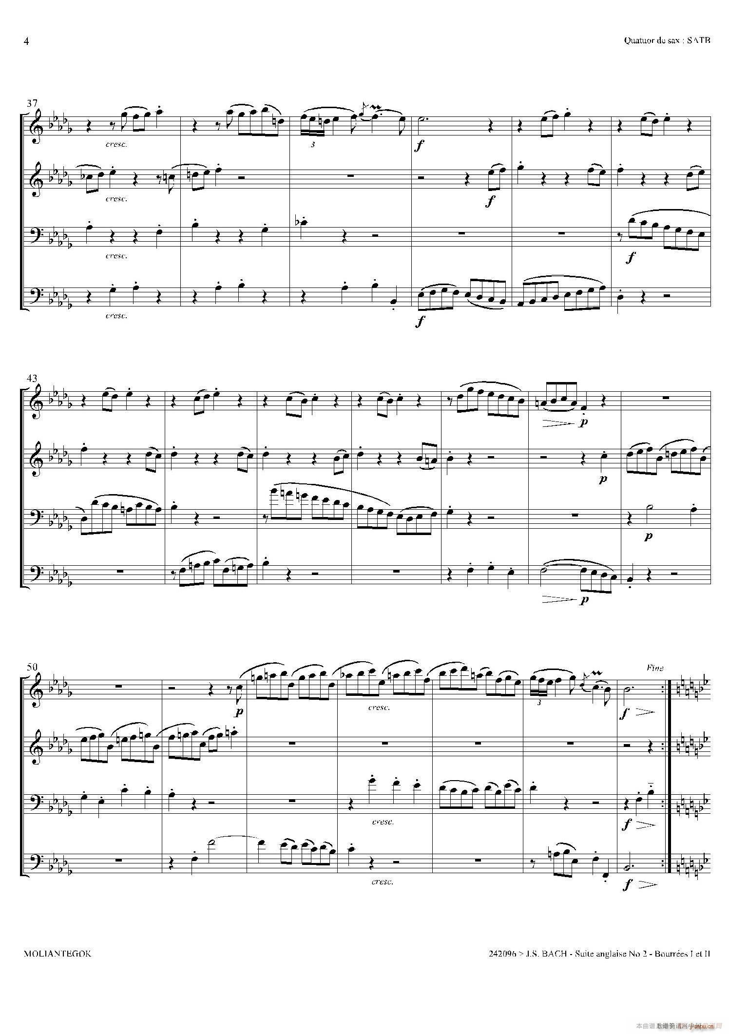 Suite anglaise No 2 BWV 807 ֮  ()3