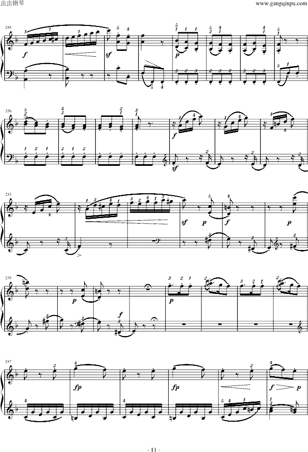 莫扎特F大调钢琴奏鸣曲K280(钢琴谱)11