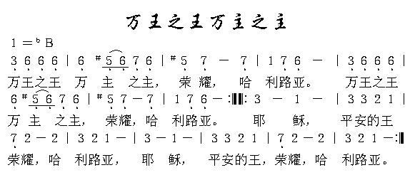 万王之王万主之主(八字歌谱)1