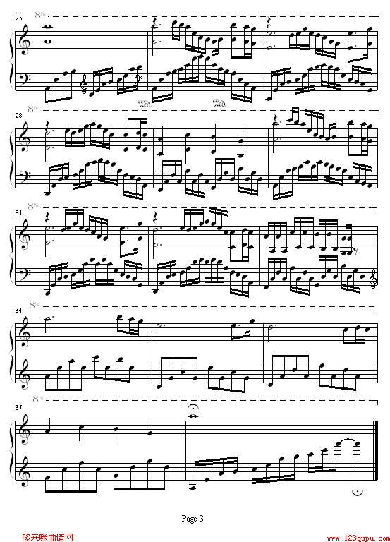 宁次之死-火影忍者(钢琴谱)3