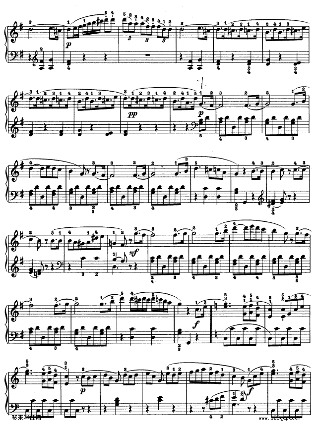 第二十钢琴奏鸣曲-op.49 no.2-贝多芬 歌谱简谱网