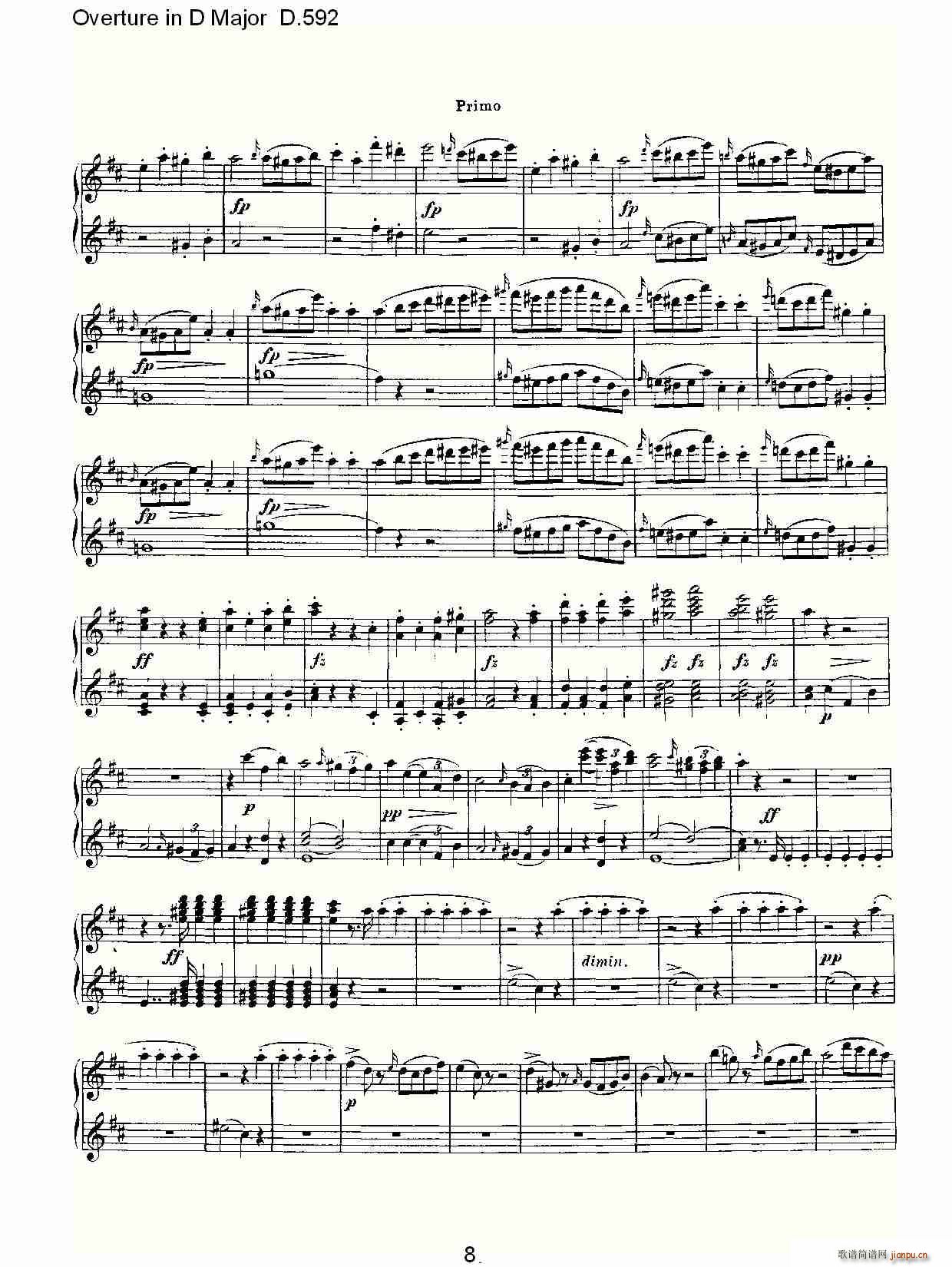 Overture in D Major D.592(ʮּ)8