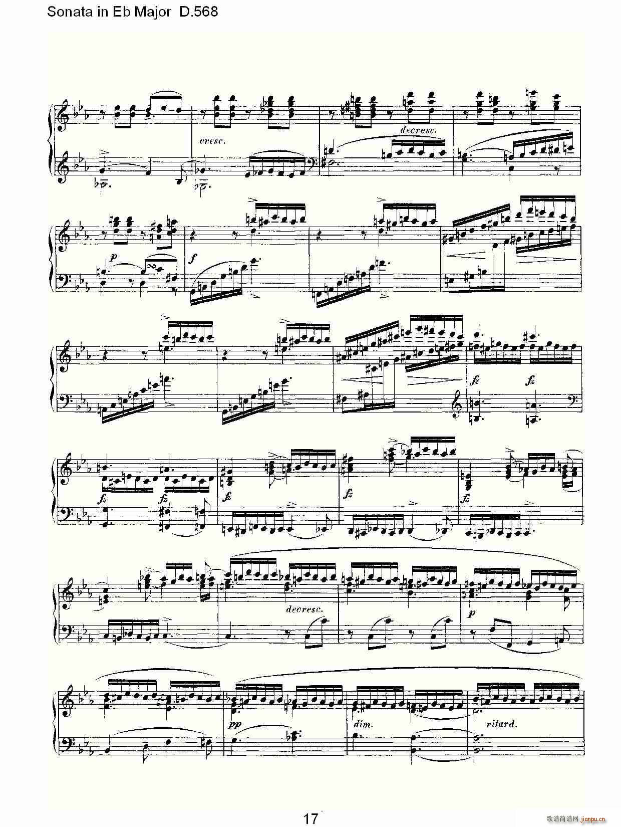 Sonata in Eb Major D.568(ʮּ)17