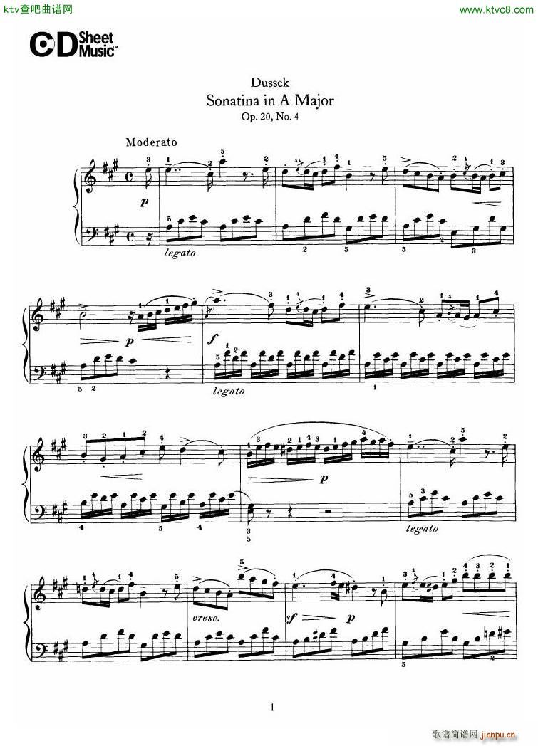 Dussek Sonatina in G Major()20