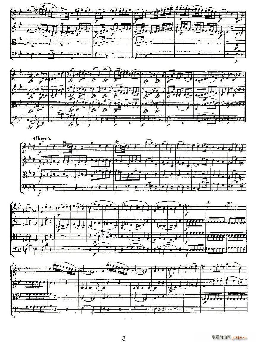 Quartet No 6 in Bb Major K 159 B()3