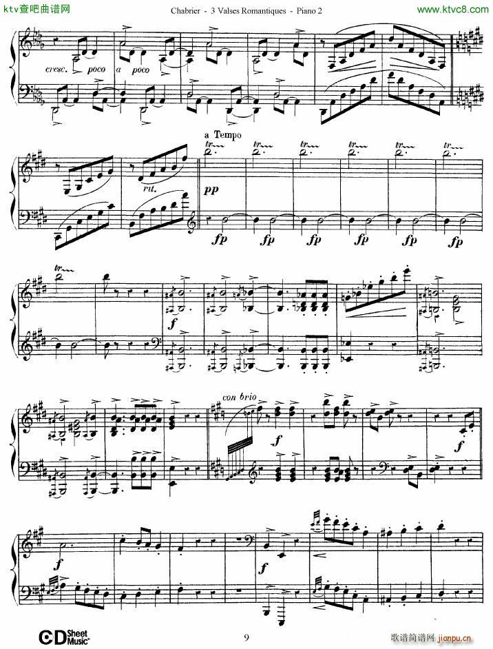 Chabrier 3 Valses Romantiques Piano 2()9