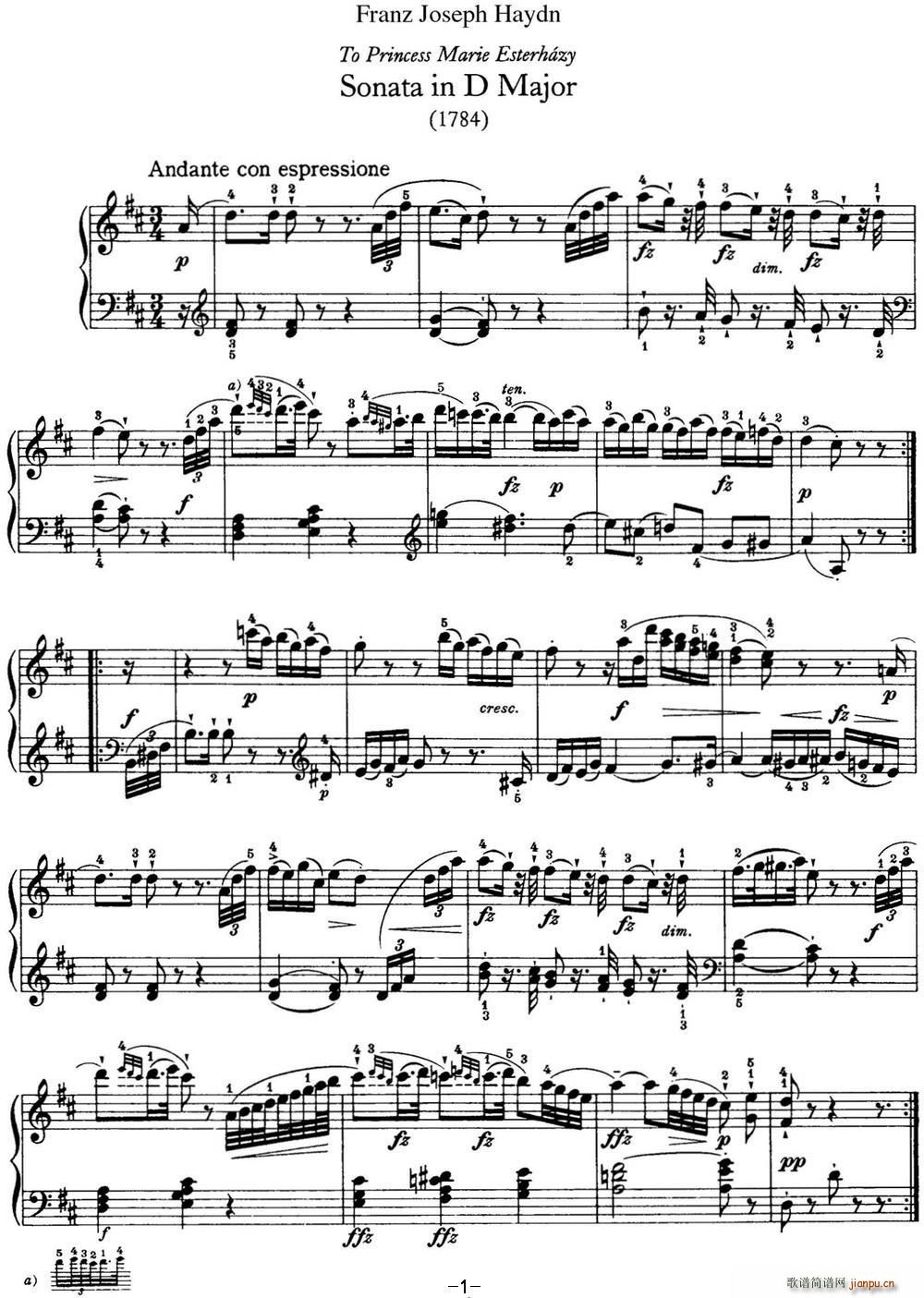   Hob XVI 42 in D major()1