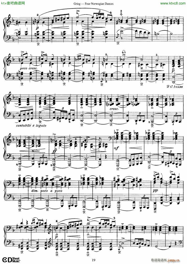 Grieg Four Norwegian Dances()19