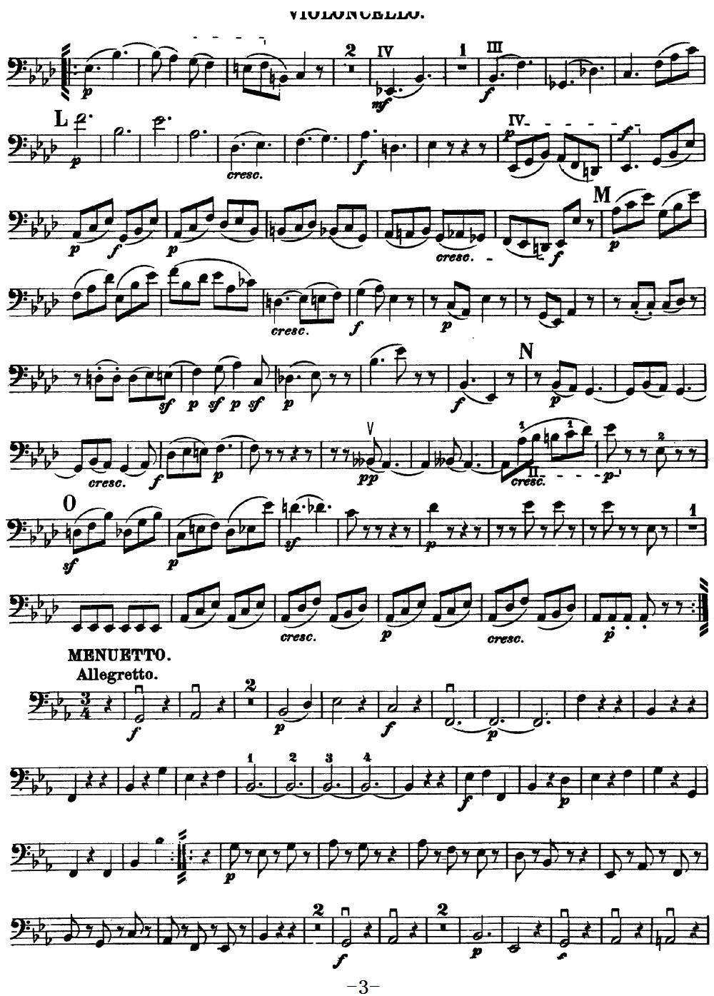 Mozart Quartet No 16 in Eb Major K 428 Cello(ʮּ)3
