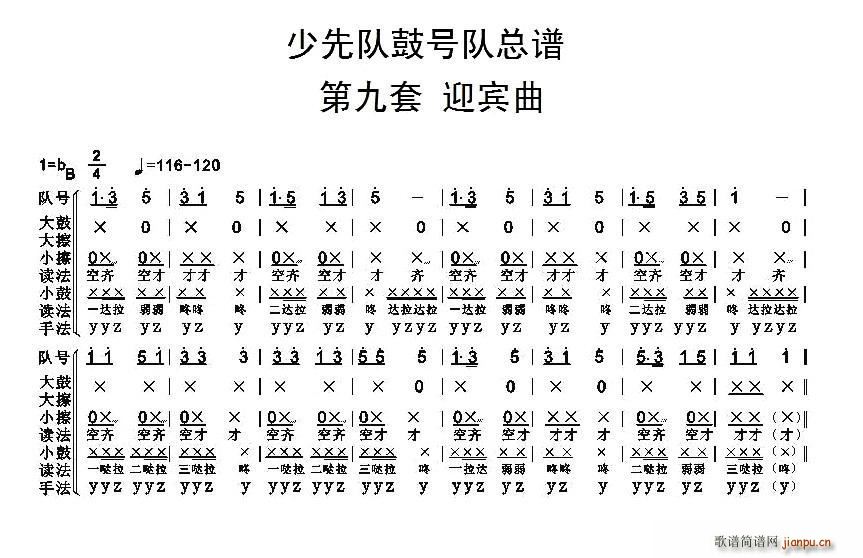 中国少年先锋队鼓号队第九套迎宾曲