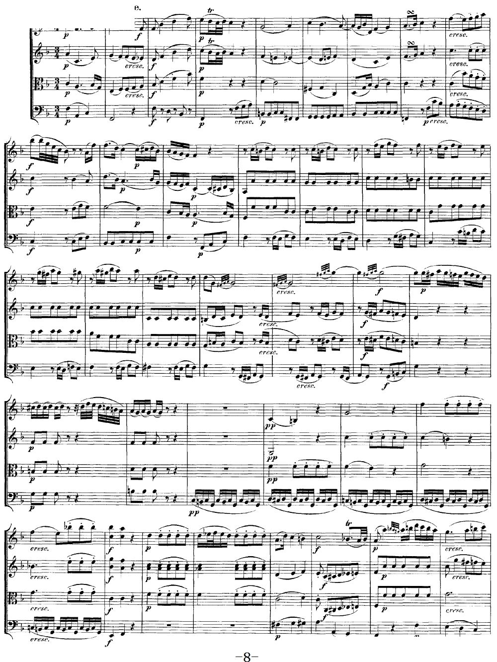 Mozart Quartet No 19 in C Major K 465()8