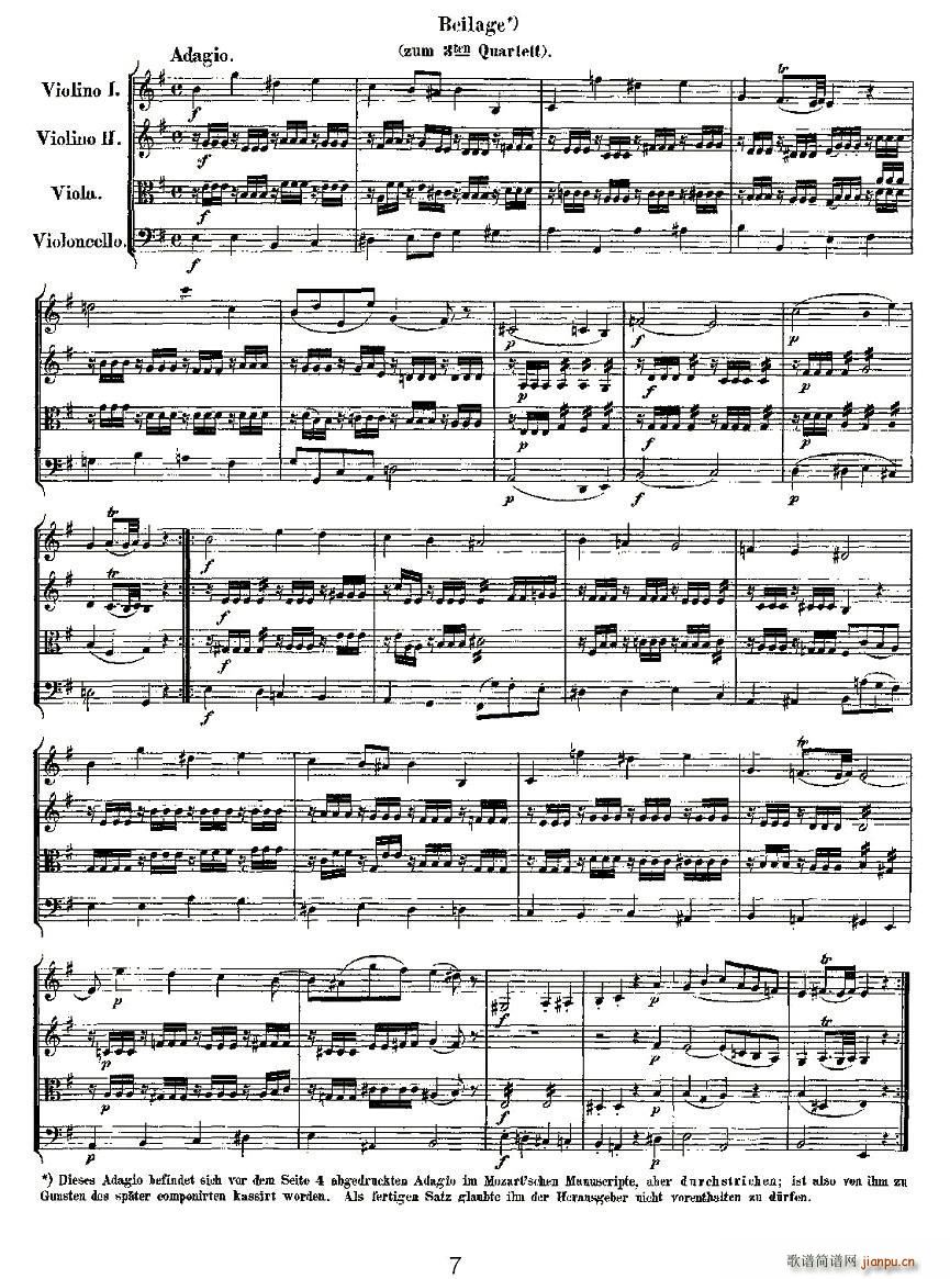 Quartet No 3 in G Major K 156 G()7