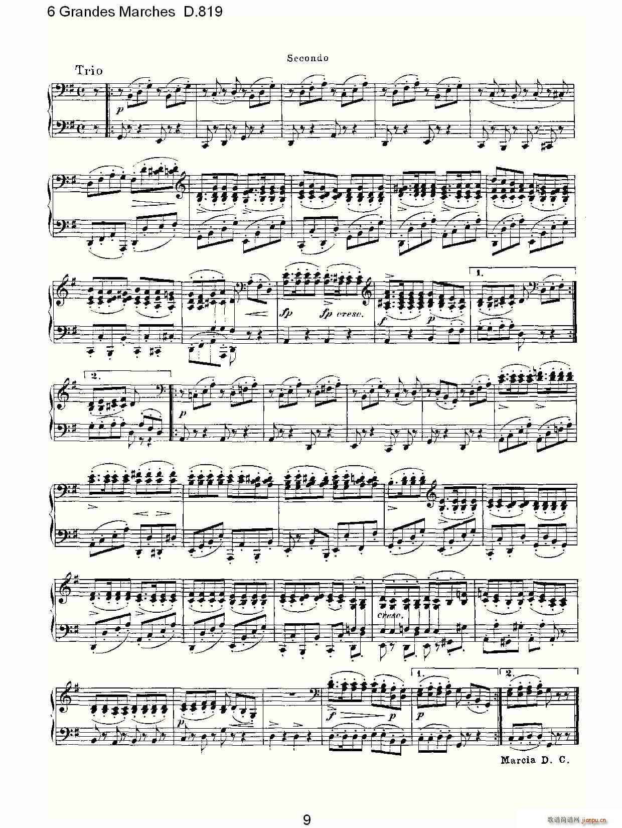 6 Grandes Marches D.819(ʮּ)9
