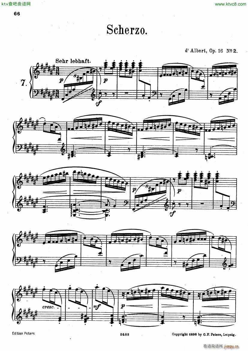 D Albert op 16 no 2 Scherzo()1