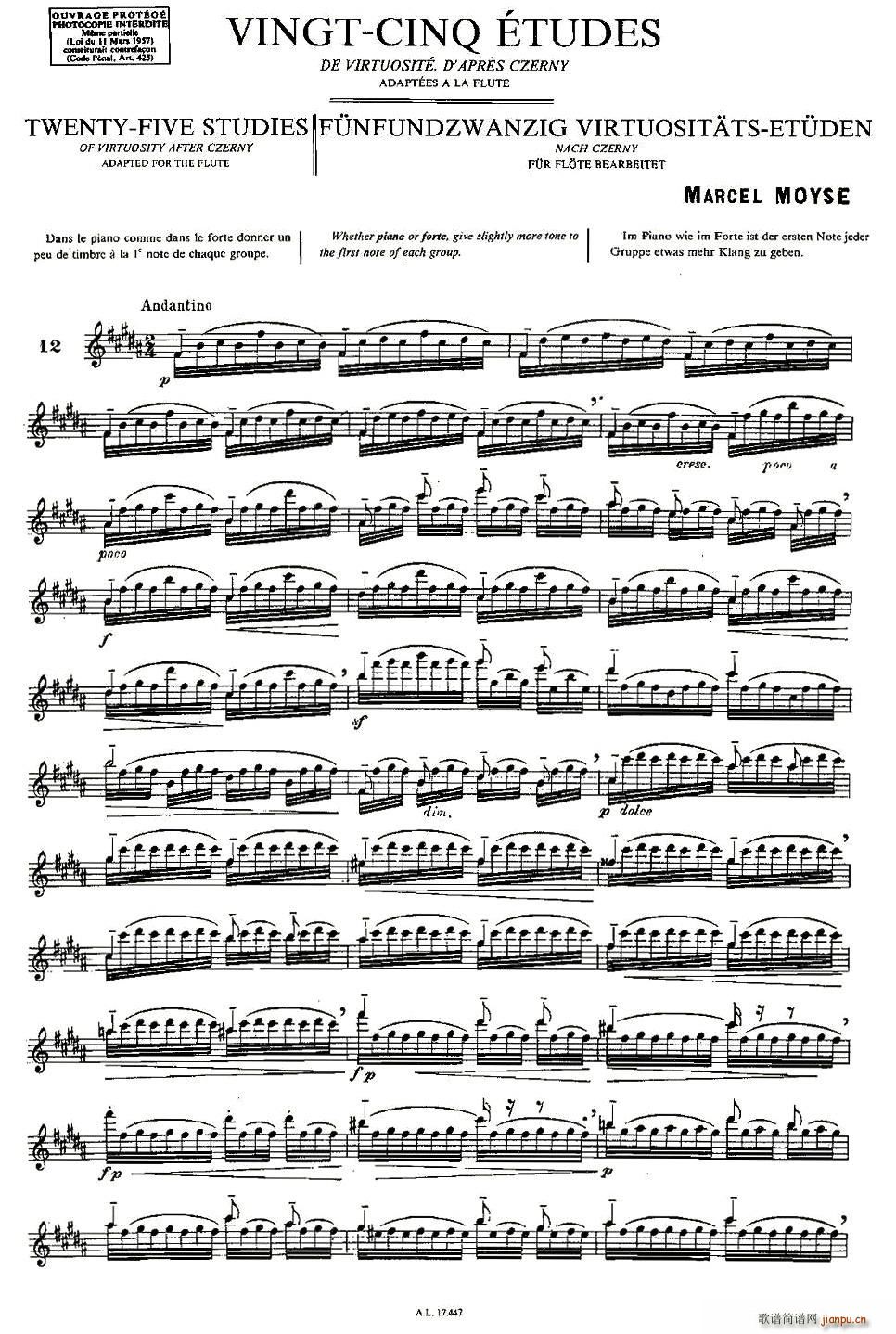 Moyse - 25 Studies after Czerny flute(ʮּ)1