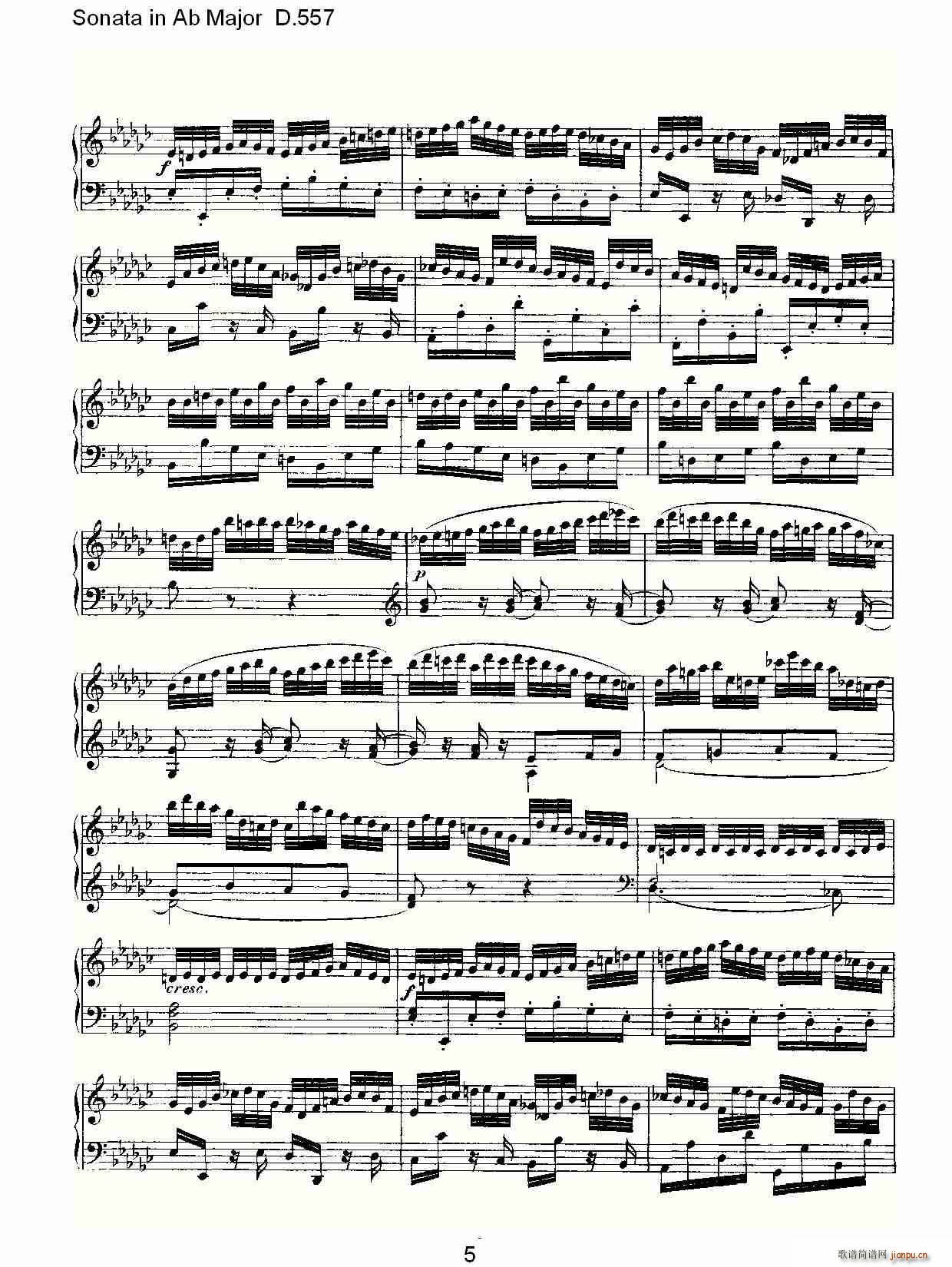 Sonata in Ab Major D.557(ʮּ)5
