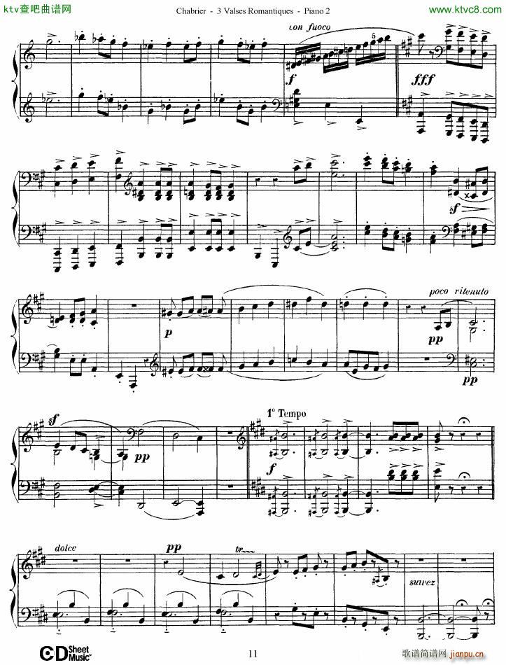 Chabrier 3 Valses Romantiques Piano 2()11
