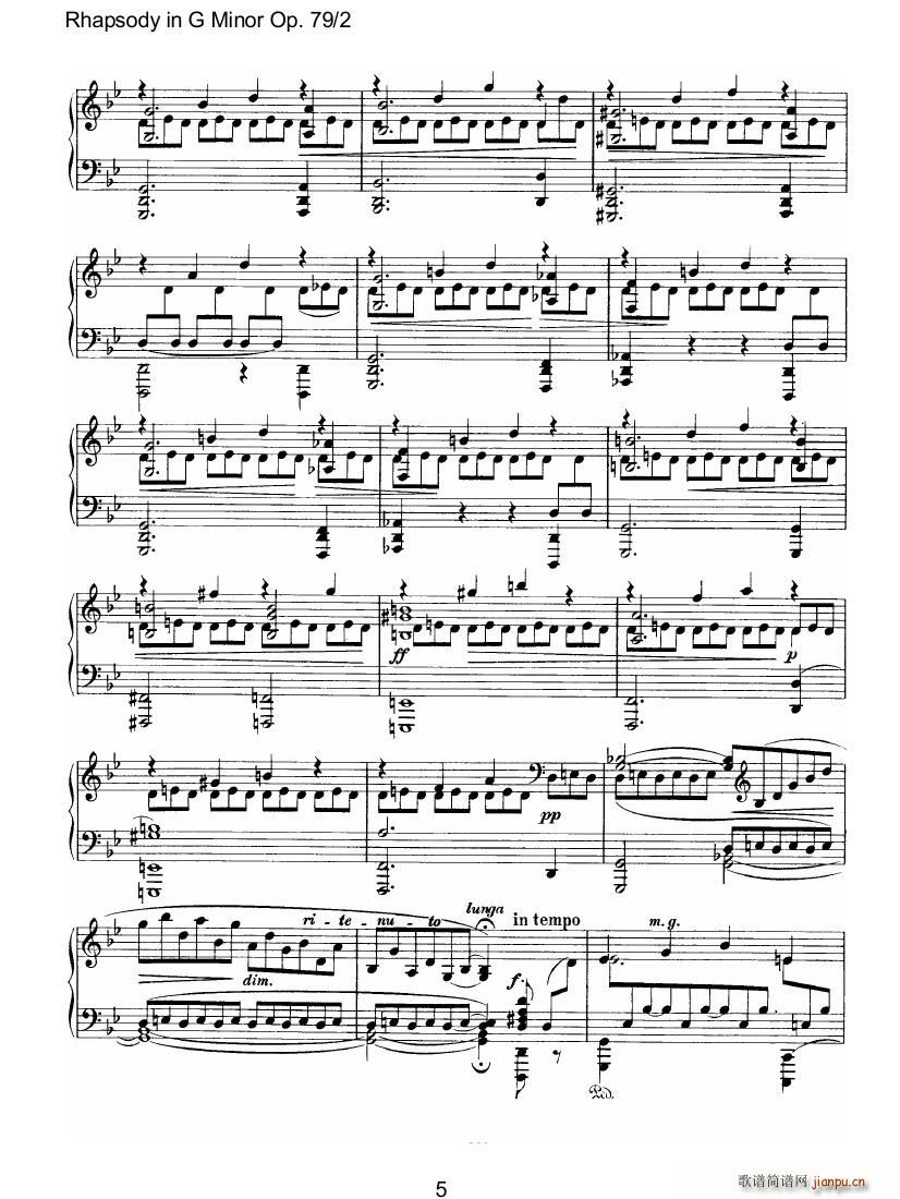 Brahms Rhapsody Op79 2()5