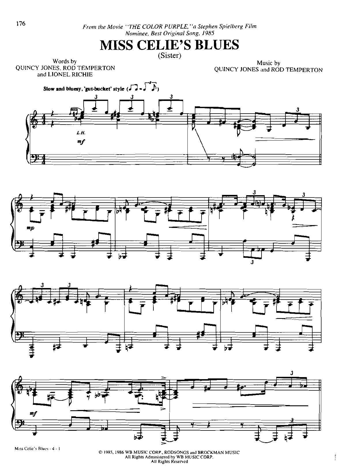 MISS CELIE S BLUES Dan Coates  ()1