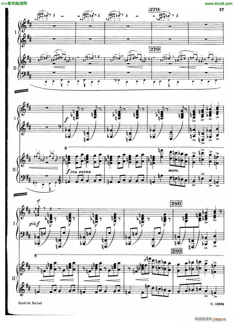 Britten Scottish Ballad op 26 arr for 2 pianos()28