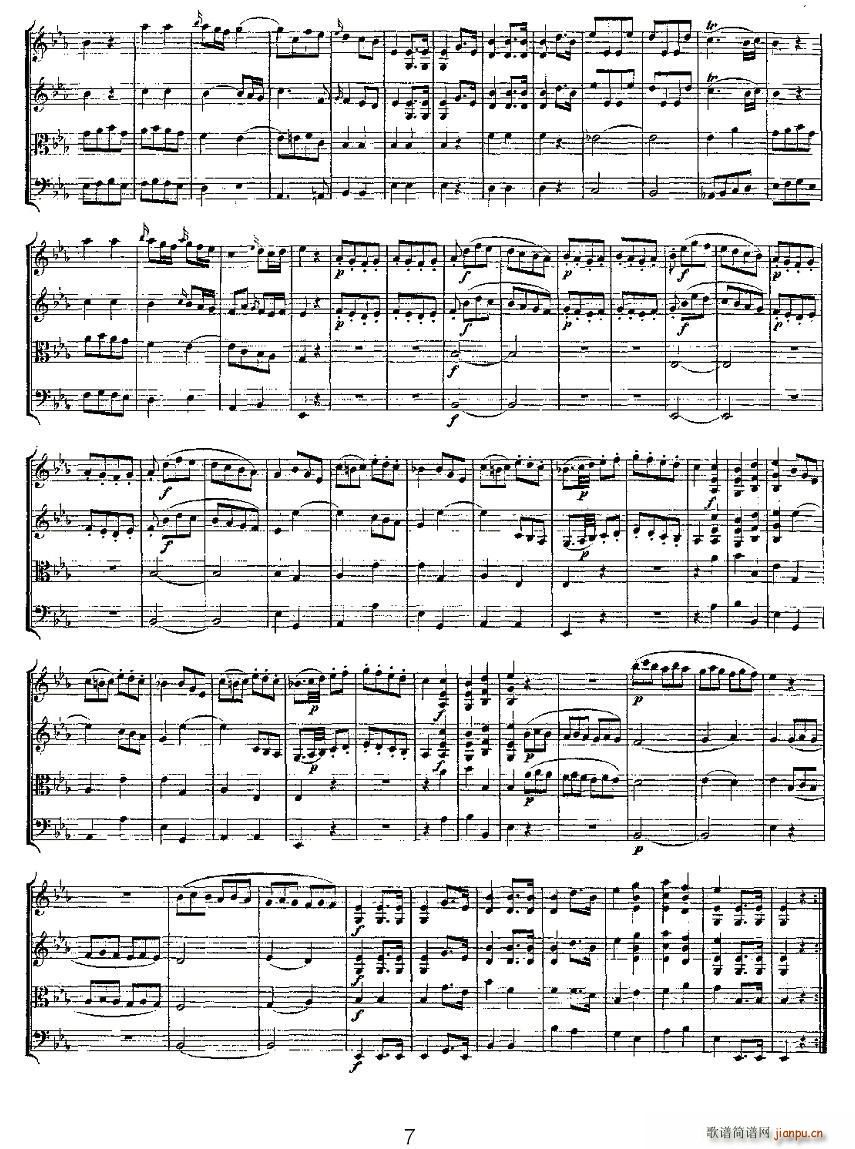Quartet No 7 in Eb Major K 160 E()7