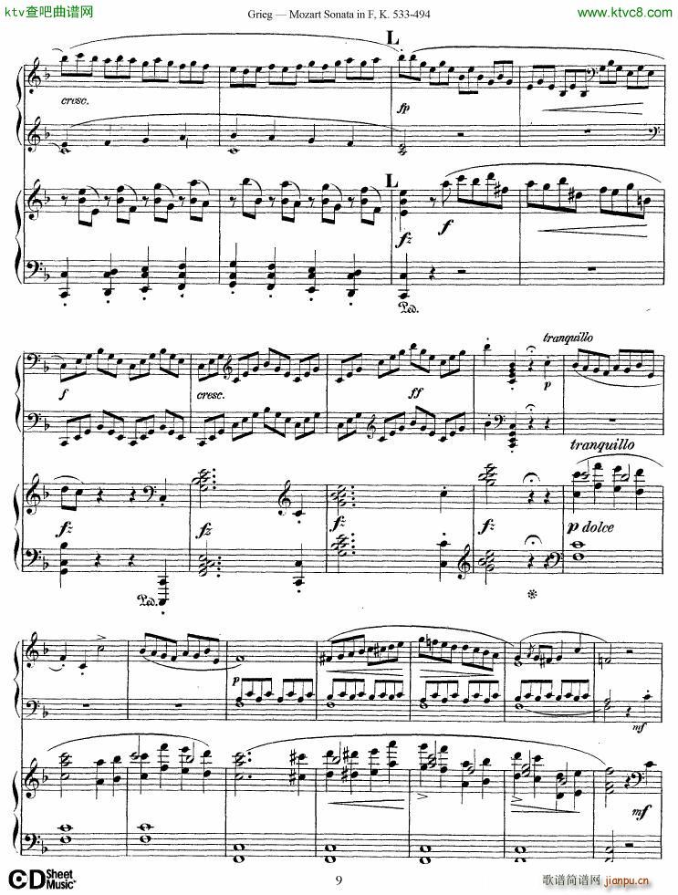 Grieg Sonata K 533 Mozart 2nd Piano Grieg()9