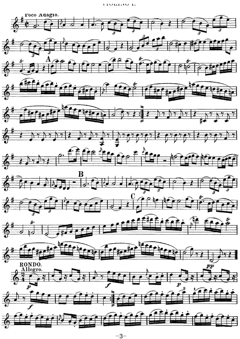 Mozart Quartet No 10 in C Major K 170 Violin 1(ʮּ)3