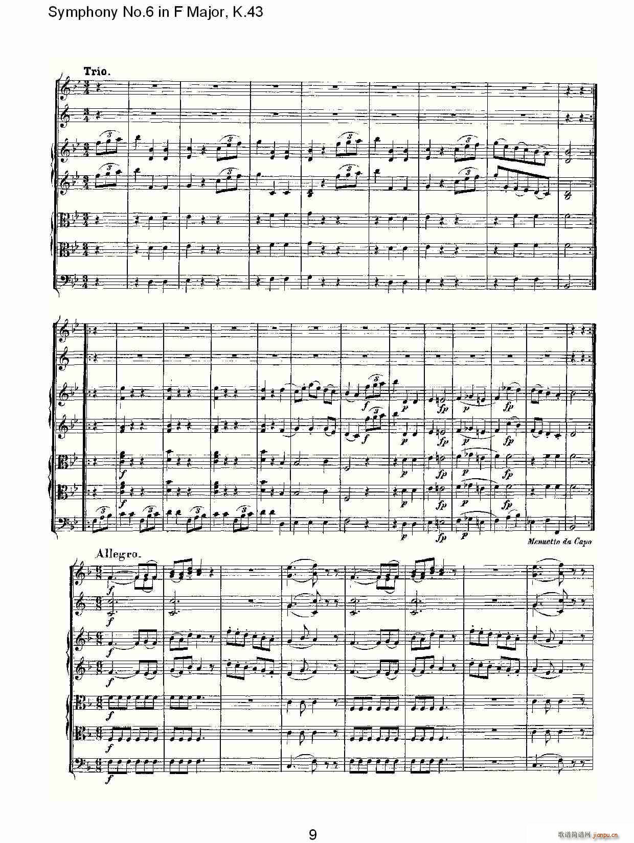 Symphony No.6 in F Major, K.43(ʮּ)9