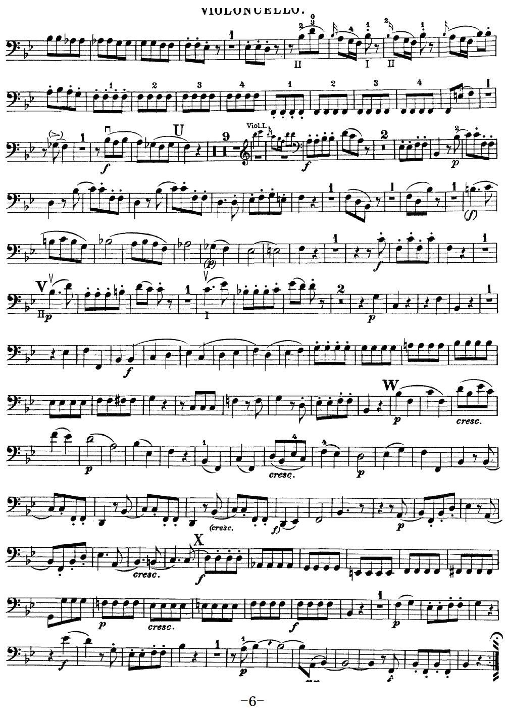 Mozart Quartet No 17 in Bb Major K 458 Cello(ʮּ)6