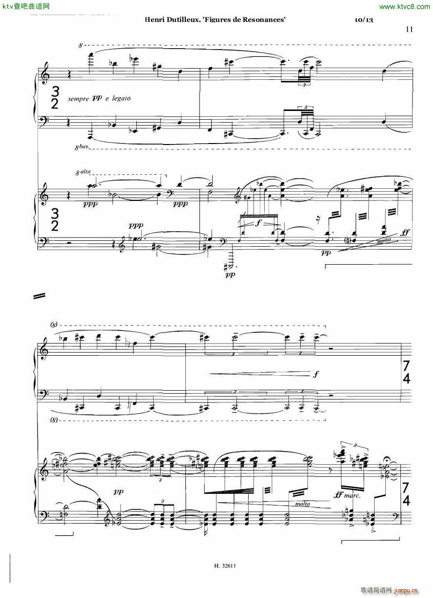 Dutilleux Figures de Rsonances for Two Pianos()10