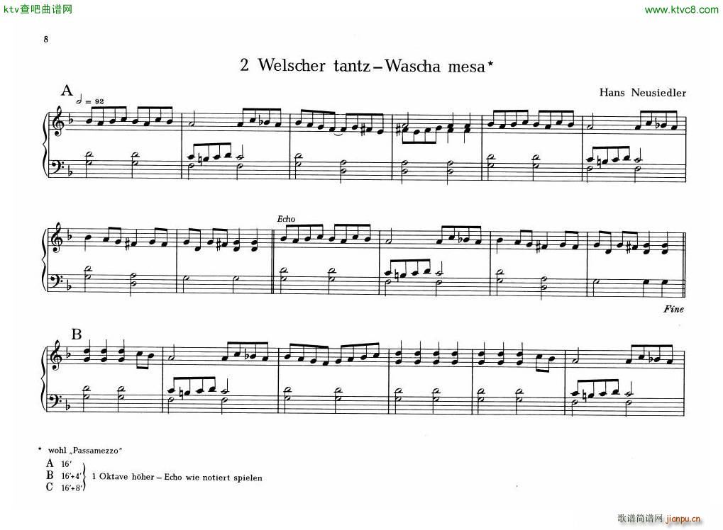 Organ Or Clavichord Old Pieces For()1