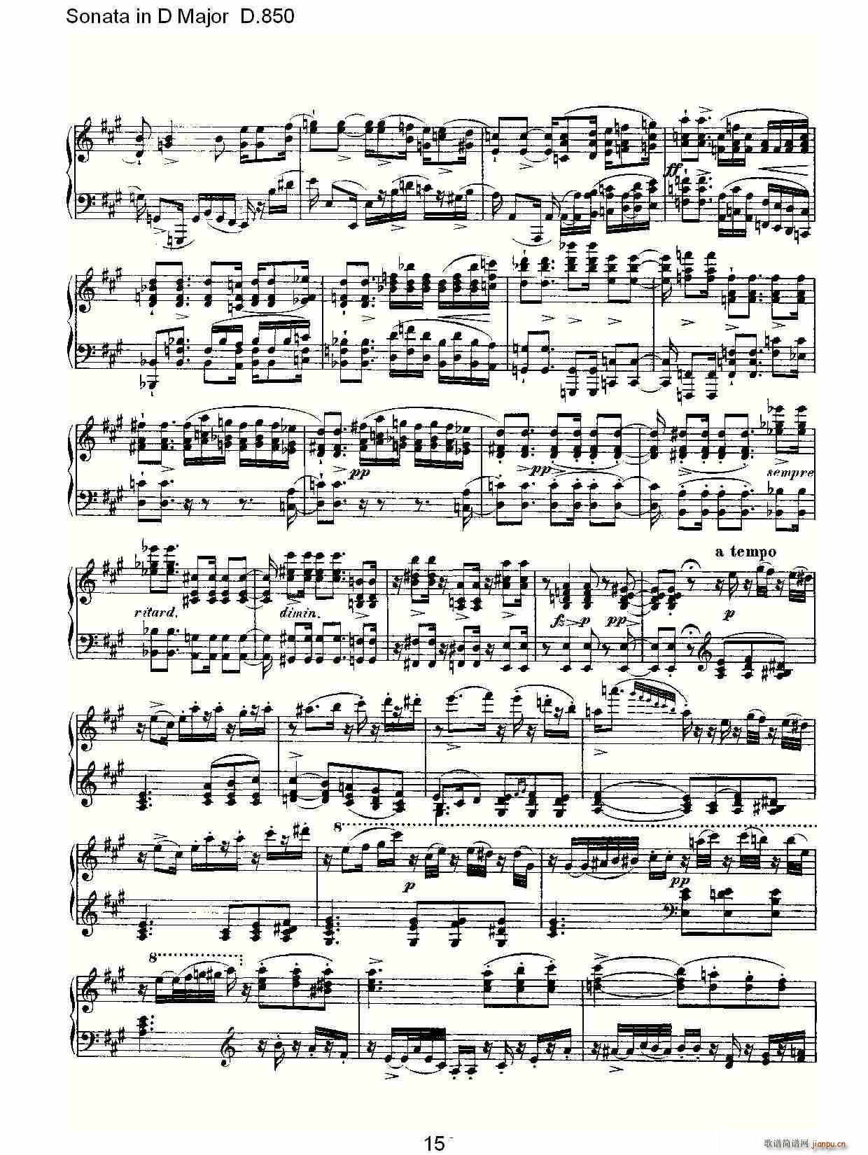 Sonata in D Major D.850(ʮּ)15
