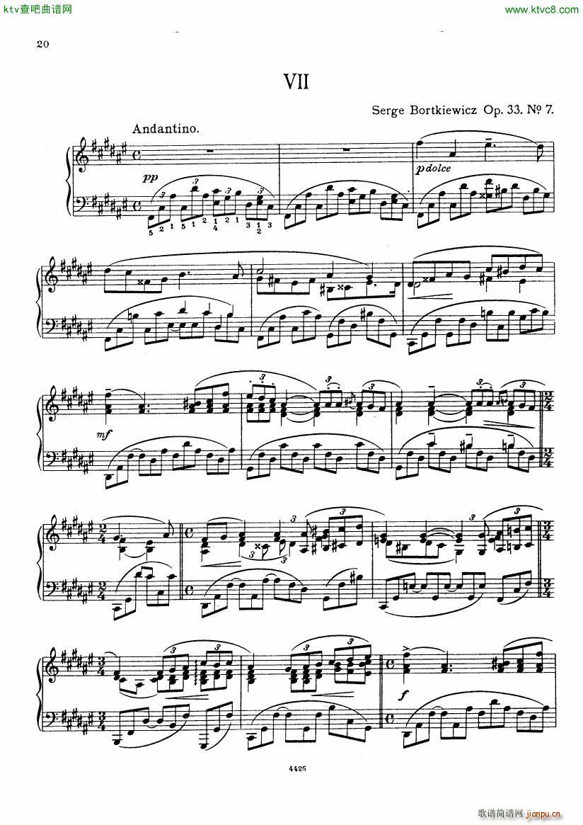 Bortkiewicz 10 Preludes Op 33()20