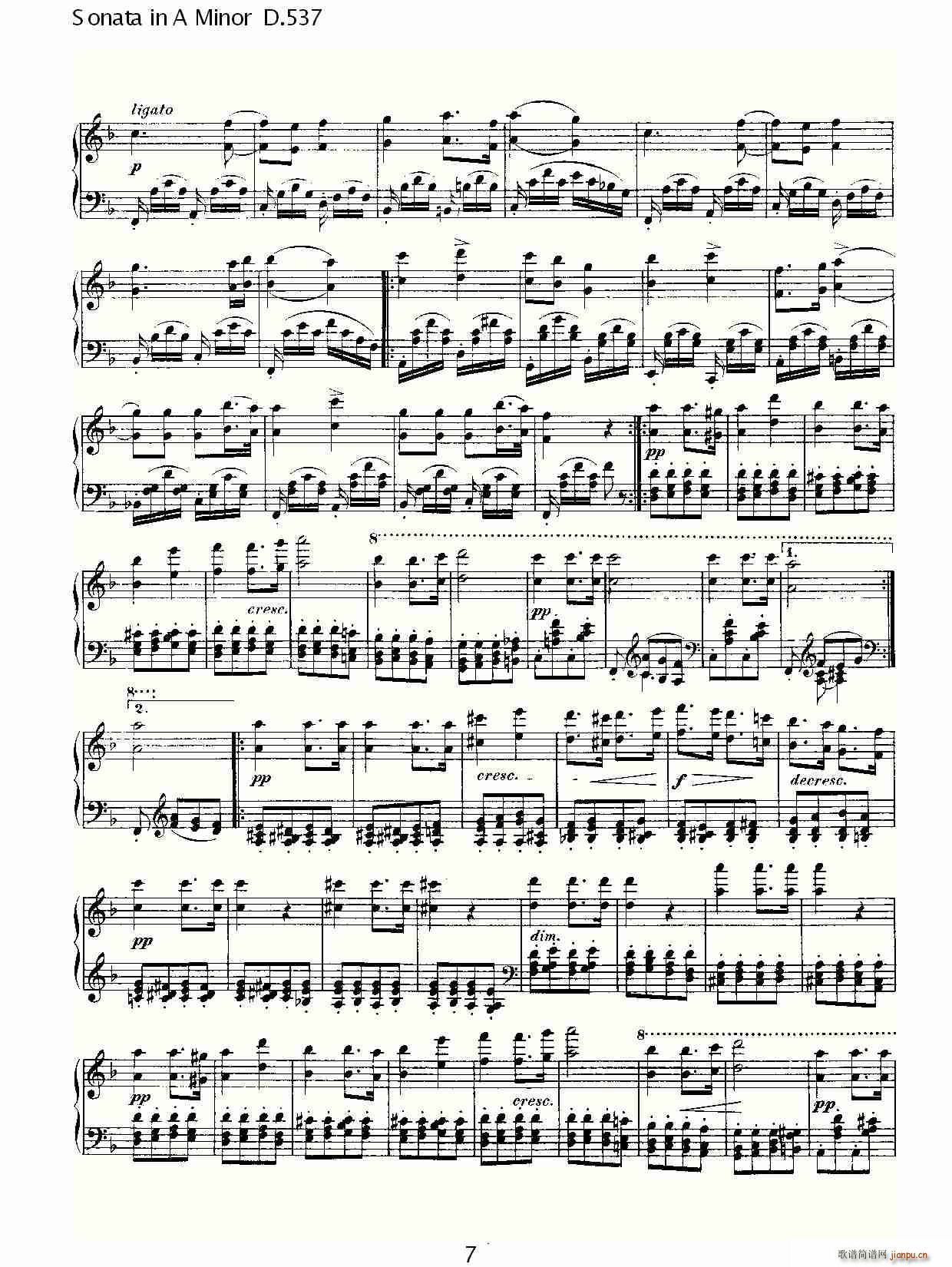 Sonata in A Minor D.537(ʮּ)7
