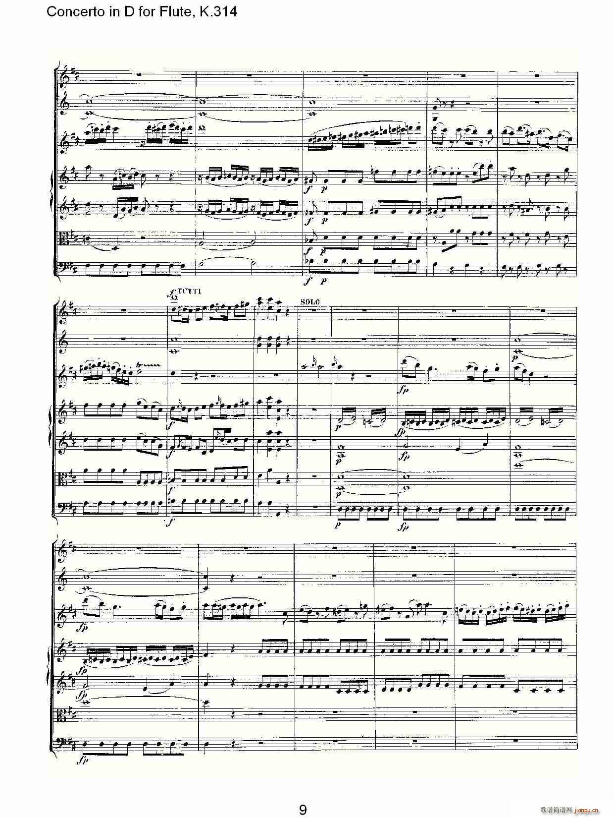 Concerto in D for Flute, K.314()9