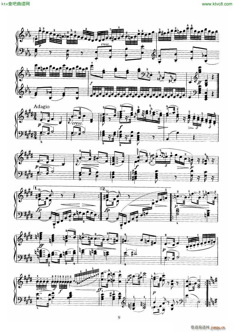 Piano Sonata No 52 in Eb()9