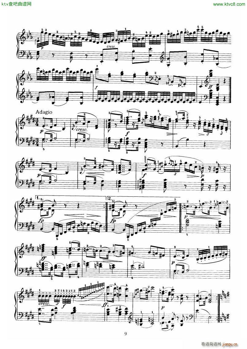 Piano Sonata No 52 in Eb()9