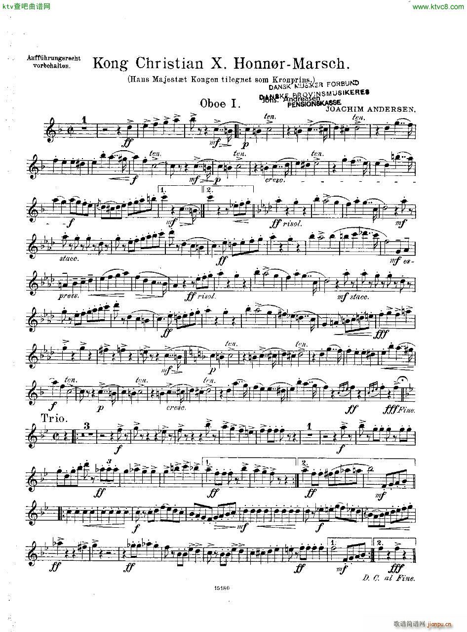 Andersen Kong Christian X Honn rmarsch orch()12