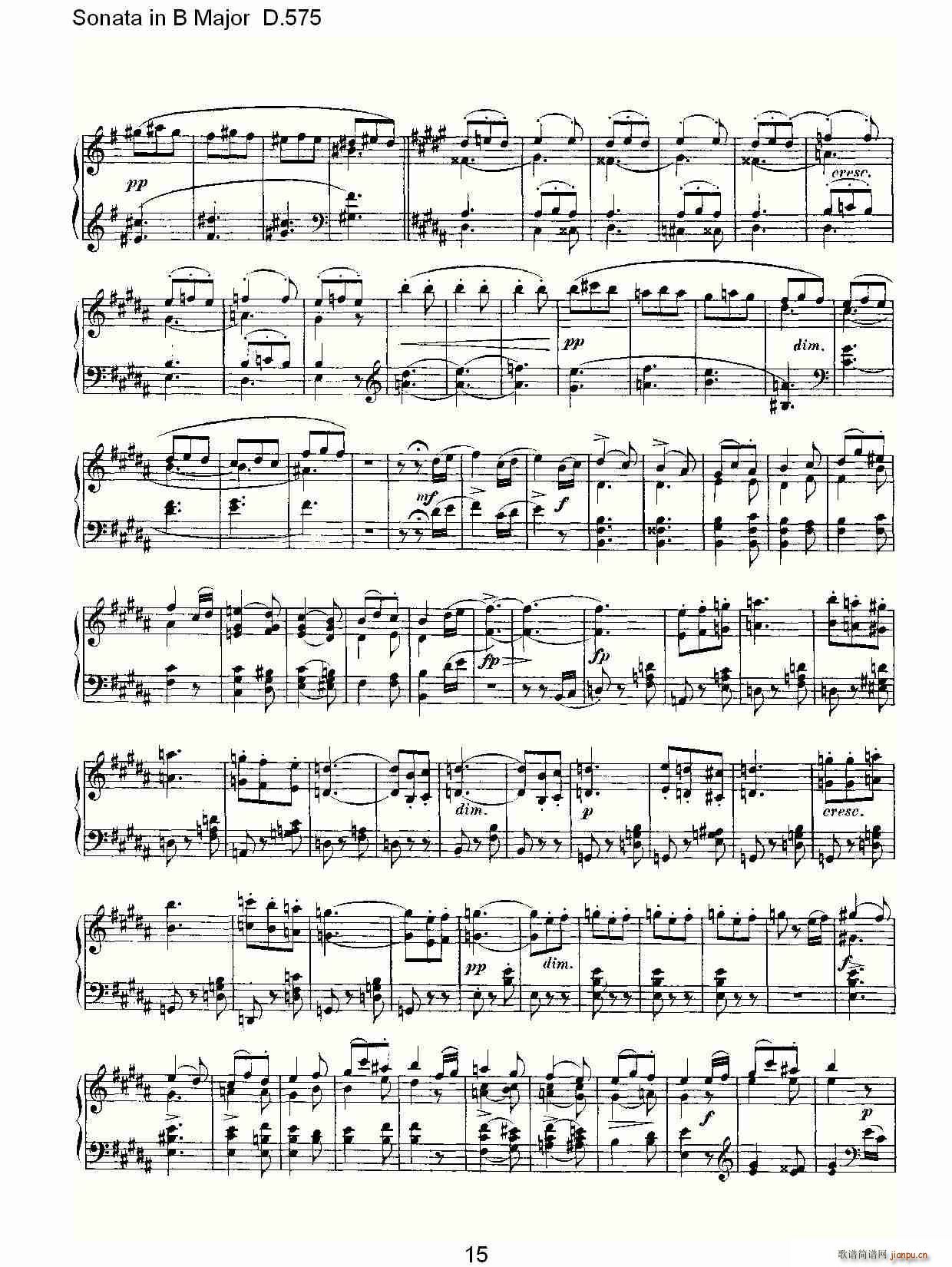 Sonata in B Major D.575(ʮּ)15