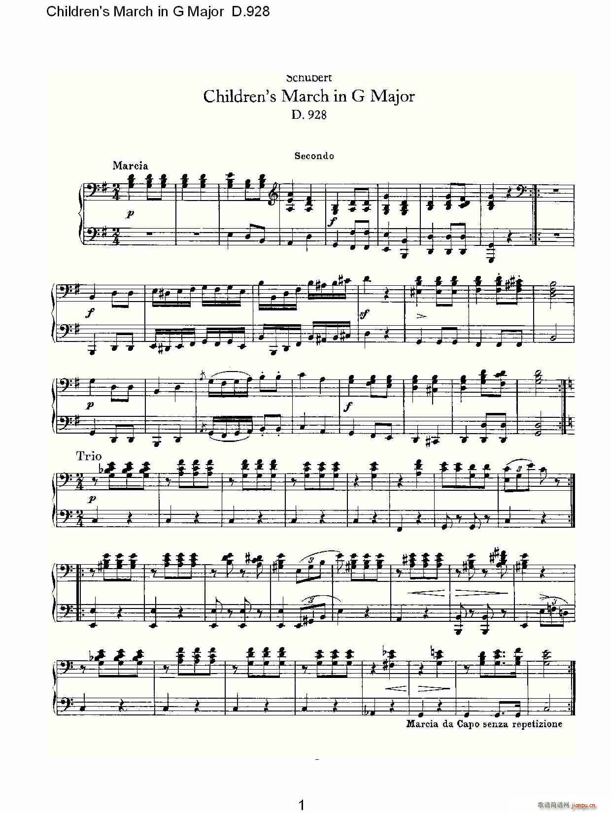 Childrens March in G Major D.928(ʮּ)1