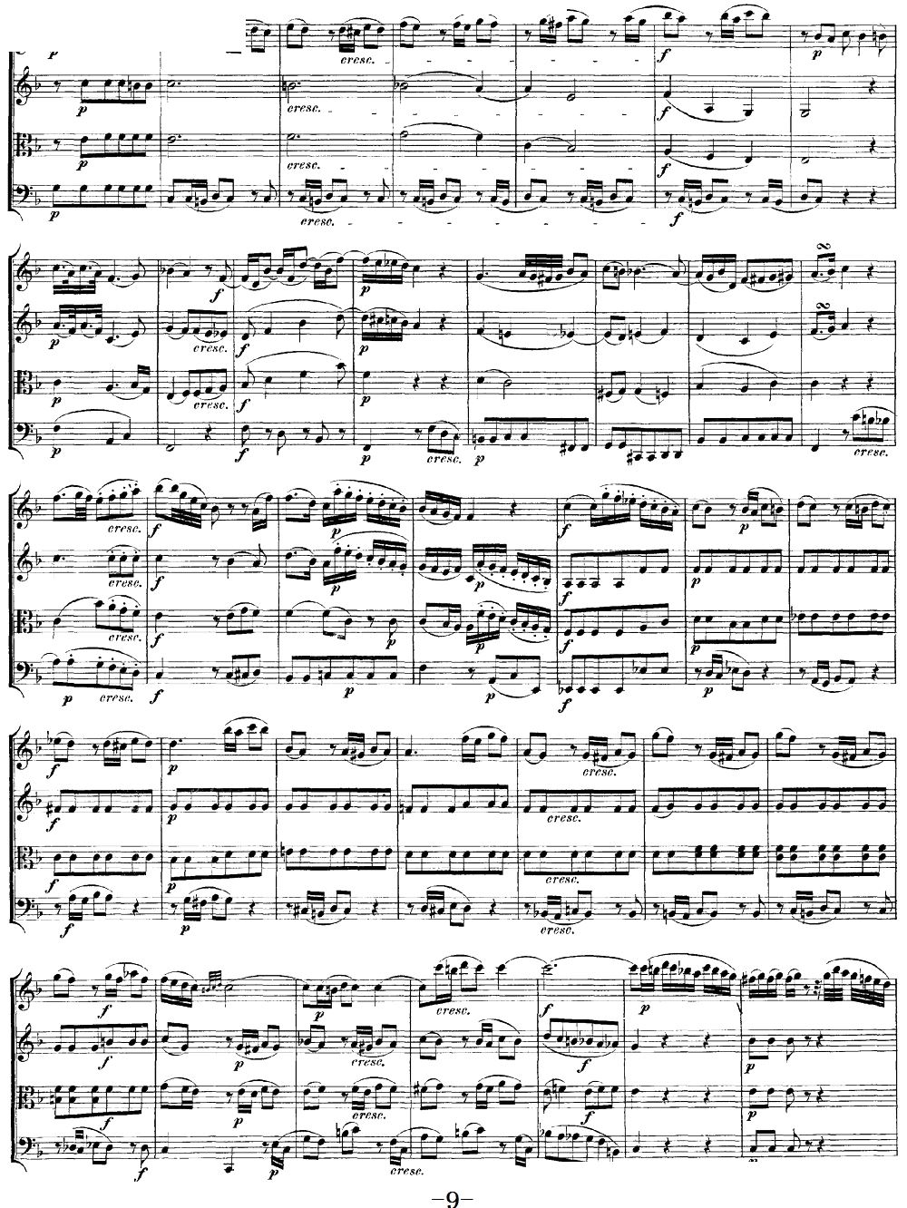 Mozart Quartet No 19 in C Major K 465()9