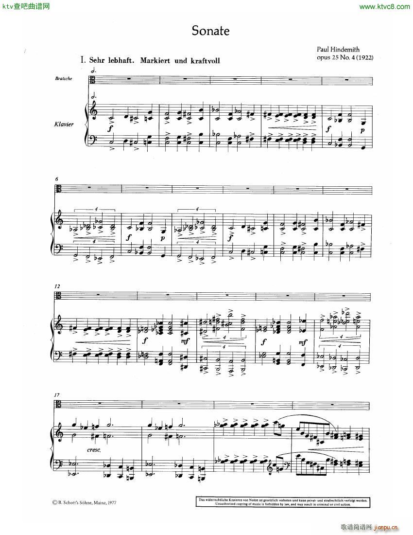 Hindemith Sonata 1 pn Part()1