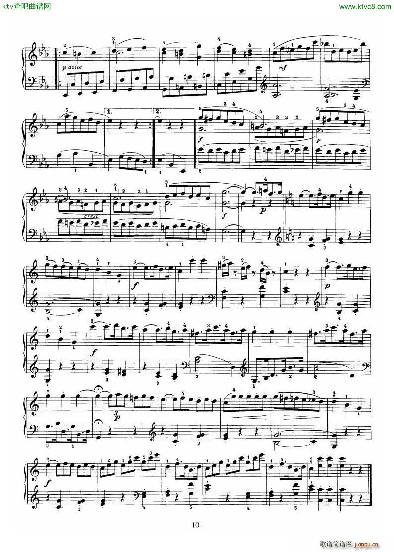 Haydn Piano Sonata No 35 In C()10